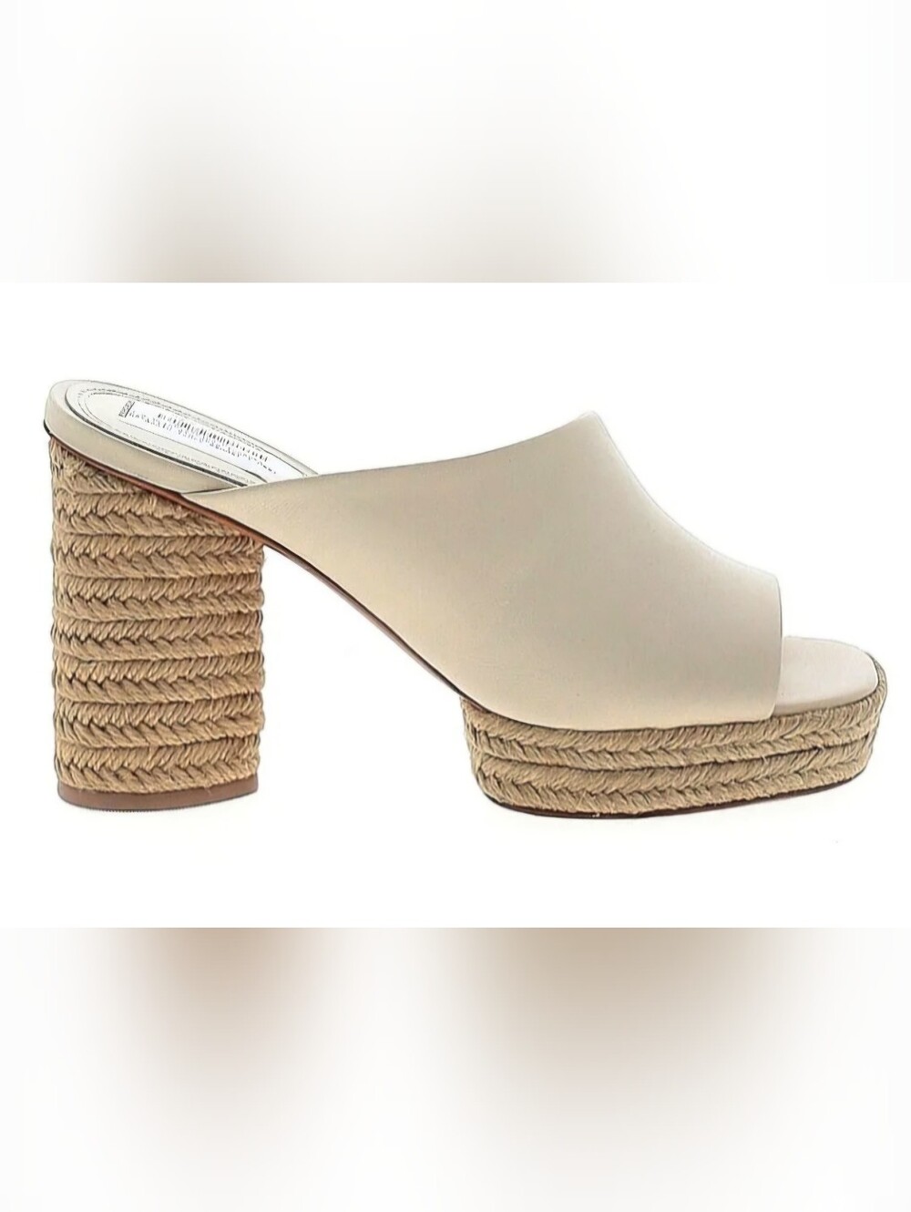 ✨ Mercedes Castillo Rocio Ivory Leather Platform Mule Sandals NWT Size 7.5✨